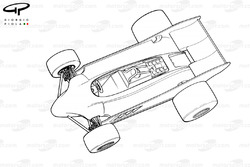 Vue générale de la Lotus 88 de 1981